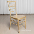 Wedding Banquet Event Plastic white gold chiavari chair